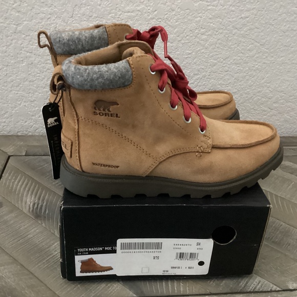 SOREL Madson Waterproof Moc Toe Boot (Little Kid) 3 M - Picture 1 of 9